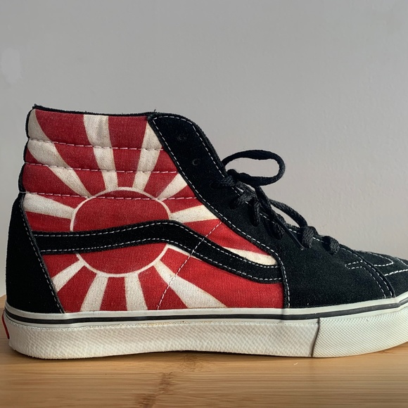 RARE 2006 First Issue Hosoi “Rising Sun” SK8-Hi Vans (Men 10.5) - Picture 2 of 6